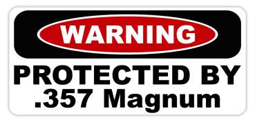 Aufkleber Protected by 357 Magnum